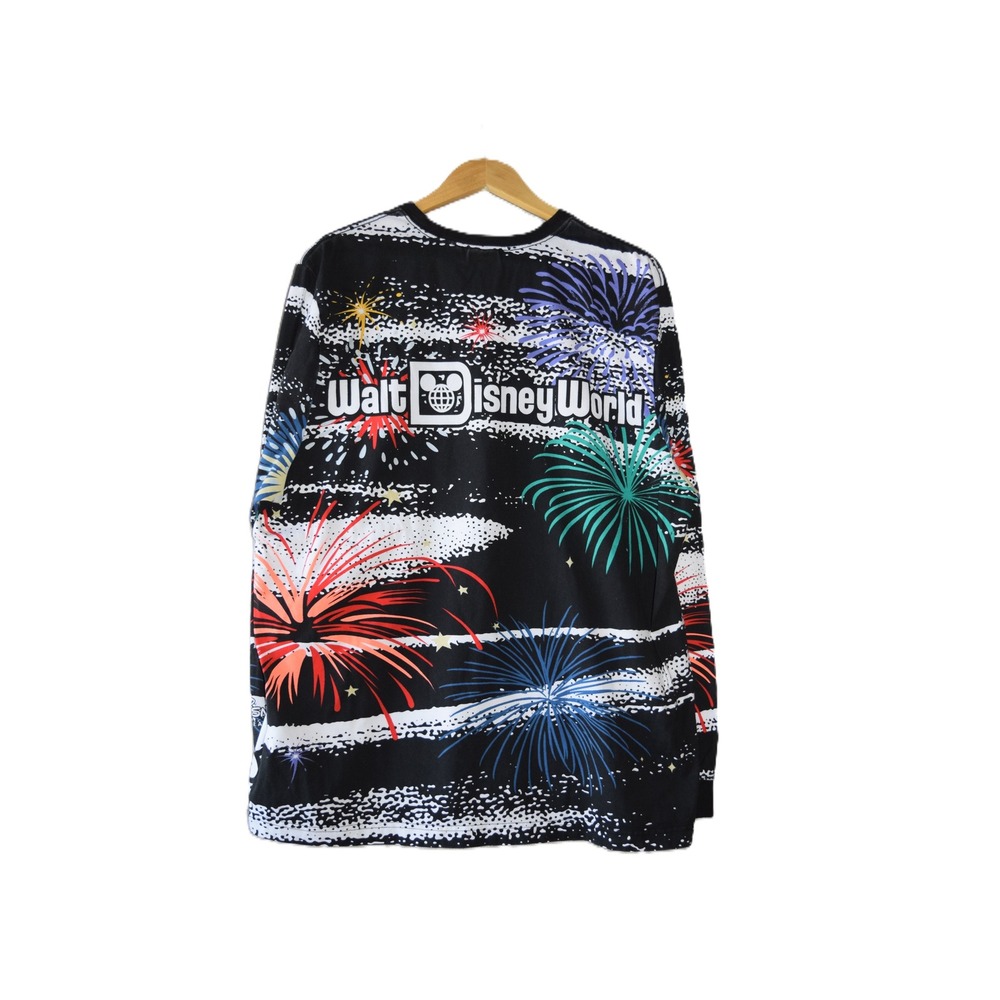 Disney Long Sleeve Shirt Men XL Black Excellent 100 Years Wonder Castle Print